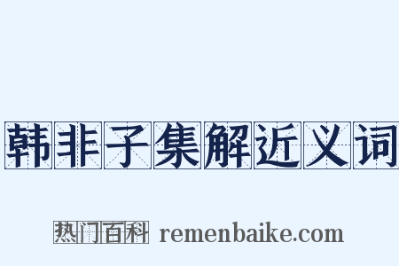 韩非子集解近义词是什么意思的图片
